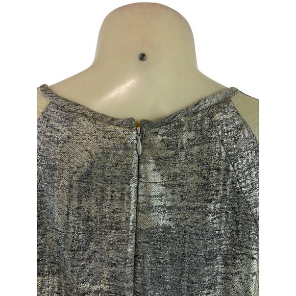 Julia Jordan Women’s Metallic Sheer Sleeve A-Line Dress Size 8 - Picture 4 of 7
